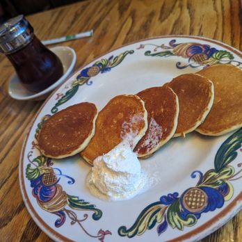The Oak Table Cafe - Half an order of Silver Dollar Pancakes for $8.95. - Breakfast & Brunch Near Me - Sequim, Washington The Oak Table Cafe - Half an order of Silver Dollar Pancakes for $8.95. - Breakfast & Brunch Near Me - Sequim, Washington