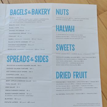 Russ & Daughters - Menu - Bagels Near Me - New York, New York