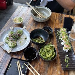 Left side is the Lollipop- my fave!!! Spicy edamame and Experiment -
