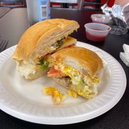 Steamed Cheeseburger with the works Steamed Cheeseburger with the works