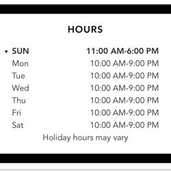 Lane Bryant - Business Hours