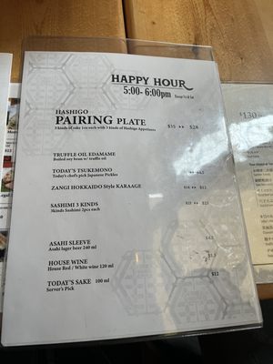 Menu photo 2 Sake Dining HASHIGO by Zakkushi Vancouver, BC Menu photo 2 Sake Dining HASHIGO by Zakkushi Vancouver, BC