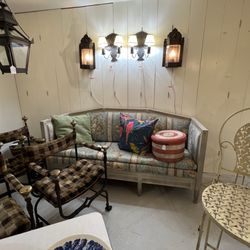 Wells Union Antique Center - Couch and lights