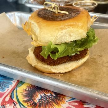 Saucy Chick Indi-Mex Eatery - Fried Chicken slider - Indian Near Me - Pasadena, California Saucy Chick Indi-Mex Eatery - Fried Chicken slider - Indian Near Me - Pasadena, California