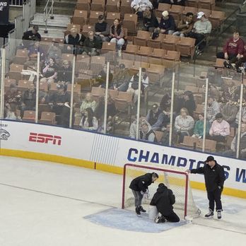SNHU Arena - One of the many times the Goalie net got dislodged. Terrible ice conditions here. - Stadiums & Arenas Near Me - Manchester, New Hampshire SNHU Arena - One of the many times the Goalie net got dislodged. Terrible ice conditions here. - Stadiums & Arenas Near Me - Manchester, New Hampshire