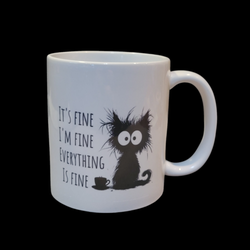 Black Sheep Personalized Gifts - Frazzled Kitty 11-oz mug