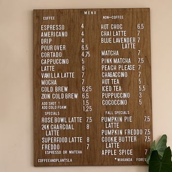 Coffee and Plants - Their menu - Coffee & Tea Near Me - Pasadena, California Coffee and Plants - Their menu - Coffee & Tea Near Me - Pasadena, California