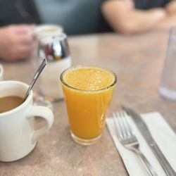 Peg's Glorified Ham N Eggs - Fresh Squeezed Orange Juice