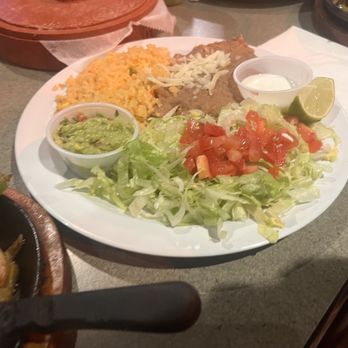 Taqueria Las Mulas - Comes with the car Carne Asada Platillo (Guac was good) - Mexican Near Me - Keller, Texas