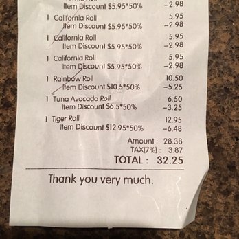 Sushi Time 898 - Receipt - Japanese Near Me - Cranford, New Jersey Sushi Time 898 - Receipt - Japanese Near Me - Cranford, New Jersey
