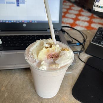 Big Buns - Shake of the month - strawberry cheesecake. - Burgers Near Me - Arlington, Virginia Big Buns - Shake of the month - strawberry cheesecake. - Burgers Near Me - Arlington, Virginia