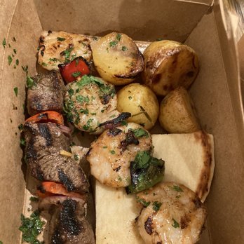 Olive Pit Grill -  Brea - Steak kabob/shrimp kabob/grilled potatoes - Greek Near Me - Brea, California
