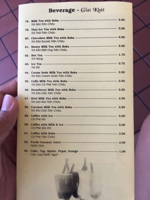 Menu photo 8 Tasty Pho Vista, CA