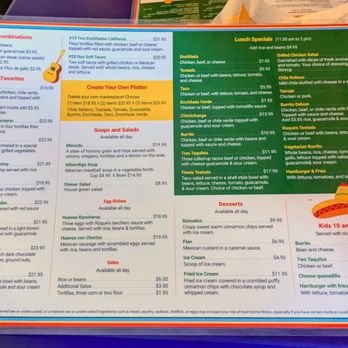 Casa Lupe - Menu 2 - Mexican Near Me - Sunnyvale, California