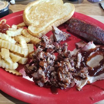 Sonny's BBQ - Meat 3 ways. Dry Rub ribs, chopped brisket and sliced pork - Barbeque Near Me - Jacksonville, Florida Sonny's BBQ - Meat 3 ways. Dry Rub ribs, chopped brisket and sliced pork - Barbeque Near Me - Jacksonville, Florida