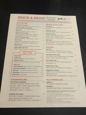 Menu photo 1 Brick & Beam San Francisco, CA