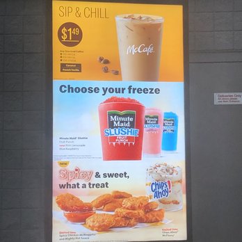 McDonald's - a menu for a drink and a sandwich - Burgers Near Me - Calera, Alabama McDonald's - a menu for a drink and a sandwich - Burgers Near Me - Calera, Alabama
