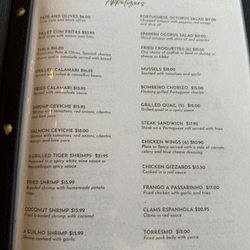 Brasa Pub & Restaurant - Current menu