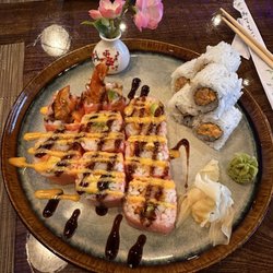 Mt fuji greeley - Pink lady and spicy yellowtail rolls.