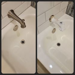 DC Bathtub Refinishing - Before and After, Tub Refinish