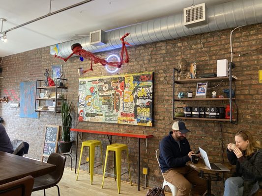 Black Milk Coffee and Crepe by null