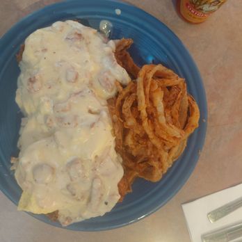 Crest Cafe - Massive Burger Benedict with a side of Onion Rings. - Cafes Near Me - San Diego, California Crest Cafe - Massive Burger Benedict with a side of Onion Rings. - Cafes Near Me - San Diego, California