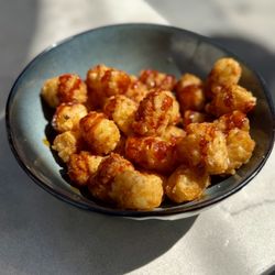 The Airliner - Tater tots with gochujang glaze - absolutely delicious!