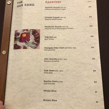 Han Sang - Menu - Page 1 - Korean Near Me - Millbrae, California Han Sang - Menu - Page 1 - Korean Near Me - Millbrae, California