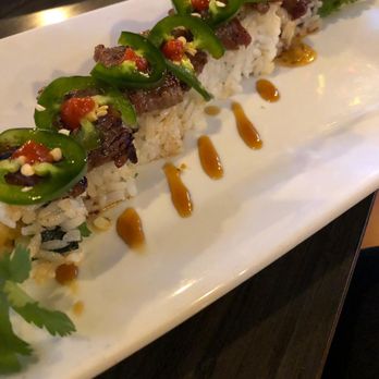 RYU SUSHI - Special: Cowboy roll. SOLD when I read there's marinated steak on top! - Sushi Bars Near Me - Temecula, California RYU SUSHI - Special: Cowboy roll. SOLD when I read there's marinated steak on top! - Sushi Bars Near Me - Temecula, California