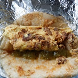 Sac N Pac - Brisket and egg. $2.37 after tax.