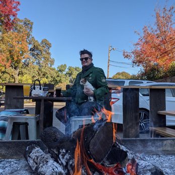 Bauhaus - Outdoor dining is comfortable in the winter time, with a wood fire. - Wine Bars Near Me - Modesto, California Bauhaus - Outdoor dining is comfortable in the winter time, with a wood fire. - Wine Bars Near Me - Modesto, California