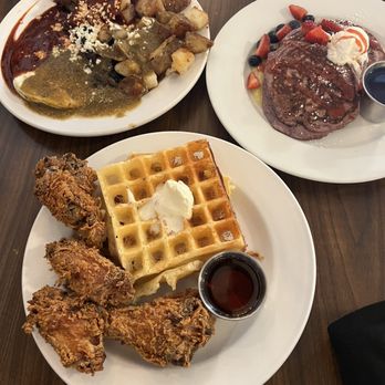 The Shop - Chicken and waffles, blue corn pancakes and huevos rancheros - Breakfast & Brunch Near Me - Albuquerque, New Mexico