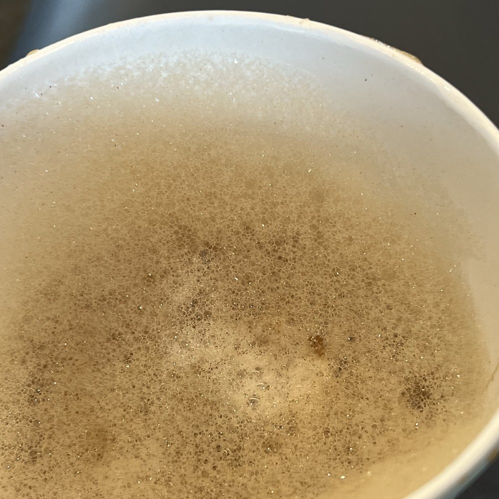 Amazing foam on the cappuccino