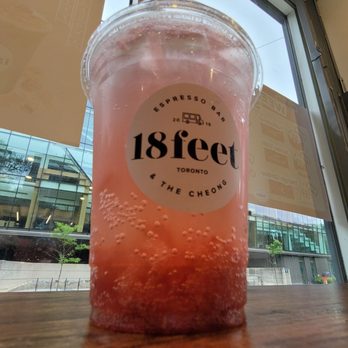 18 Feet - Strawberry Cheong angled to make it look "18 feet" - Bubble Tea Near Me - Toronto, Ontario