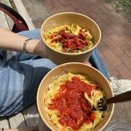 Arrabbiata and Pesto and Dried Tomato Arrabbiata and Pesto and Dried Tomato