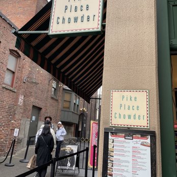 Pike Place Chowder - Outdoor signage - Seafood Near Me - Seattle, Washington Pike Place Chowder - Outdoor signage - Seafood Near Me - Seattle, Washington