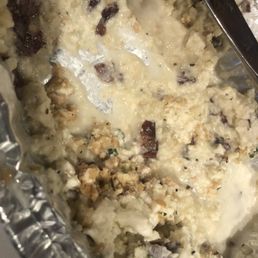 The pork with the breading scraped off. I ground this up & fed it to the dogs. Hope they enjoyed their $14 meal! The pork with the breading scraped off. I ground this up & fed it to the dogs. Hope they enjoyed their $14 meal!