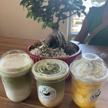 68TH Street Cafe - Drinks are good! Matcha latte, mango matcha, and mango yakult - Coffee & Tea Near Me - Sacramento, California