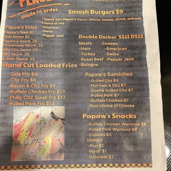 Papaw's Place - Menu dinner - Burgers Near Me - Blanchester, Ohio