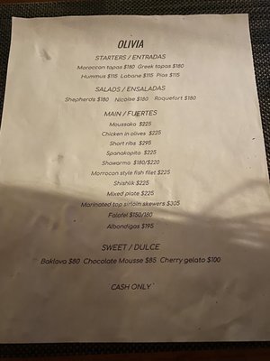 Menu photo 3 Olivia Isla Mujeres, ROO