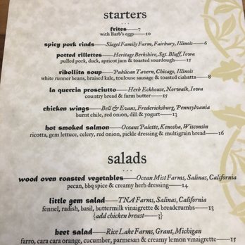 Publican Tavern - Dining menu...check out the wings! - New American Near Me - Chicago, Illinois