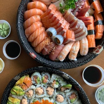 AiSushi - 100 pieces assorted sashimi-sushi-roll platter ($62) - Japanese Near Me - Toronto, Ontario
