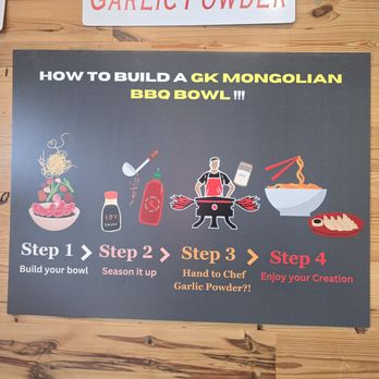 GK Mongolian Bbq - Instructions - Buffets Near Me - Sonora, California