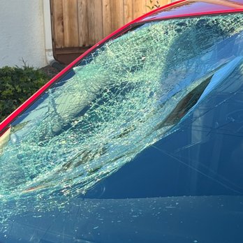 Reys Auto Glass - My broken windshield before the fellas revived her. - Windshield Installation & Repair Near Me Reys Auto Glass - My broken windshield before the fellas revived her. - Windshield Installation & Repair Near Me