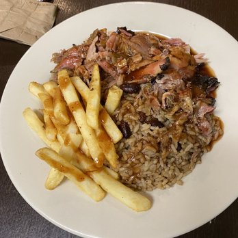 Da Blue Lagoon: Jamaican Kitchen - Jerk Pork Dinner - Caribbean Near Me - Indianapolis, Indiana