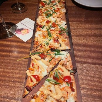 Seasons 52 - Must try! Lobster flatbread simply delicious - New American Near Me - Bridgewater, New Jersey Seasons 52 - Must try! Lobster flatbread simply delicious - New American Near Me - Bridgewater, New Jersey