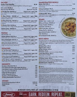 Menu photo 2 Jason's Deli Albuquerque, NM