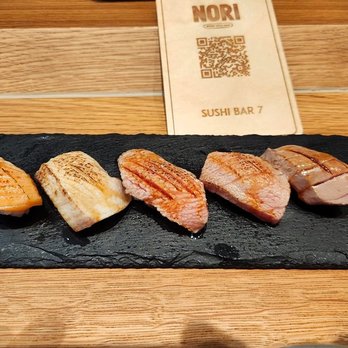 Nori Bar - Nigiri Flight (aburi) - Sushi Bars Near Me - Honolulu, Hawaii Nori Bar - Nigiri Flight (aburi) - Sushi Bars Near Me - Honolulu, Hawaii