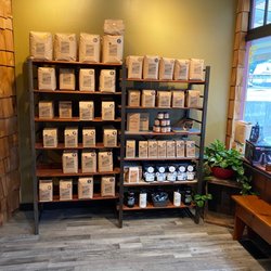 Coffee/merch selection