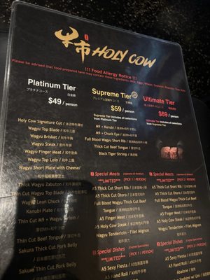 Menu photo 1 Holy Cow Chino Hills, CA Menu photo 1 Holy Cow Chino Hills, CA